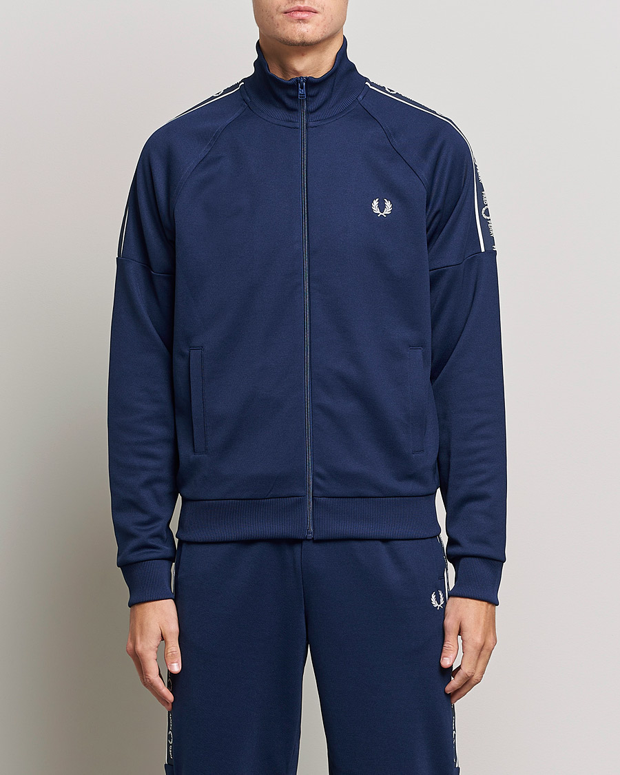 Herr | Tröjor | Fred Perry | Tapped Sleeve Track Jacket Blue