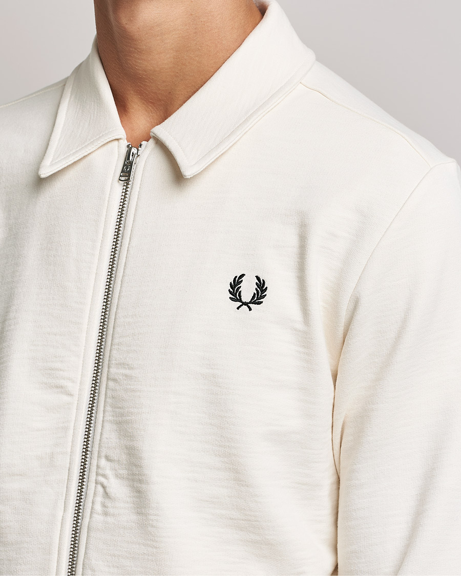 Herr | Tröjor | Fred Perry | Zip Though Sweatshirt Ecru