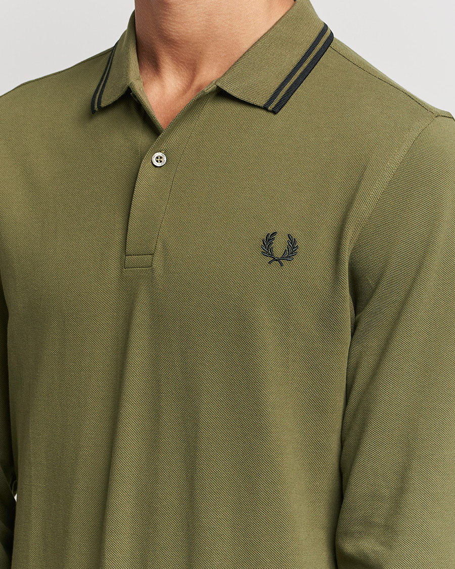 Herr | Tröjor | Fred Perry | Long Sleeve Twin Tipped Shirt Uniform Green