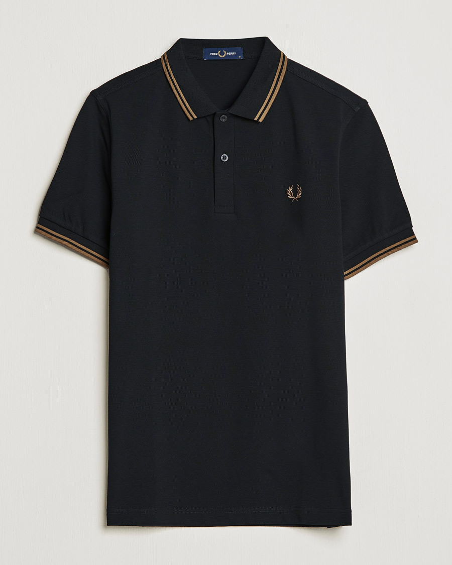 Herr | Pikéer | Fred Perry | Twin Tipped Shirt Black