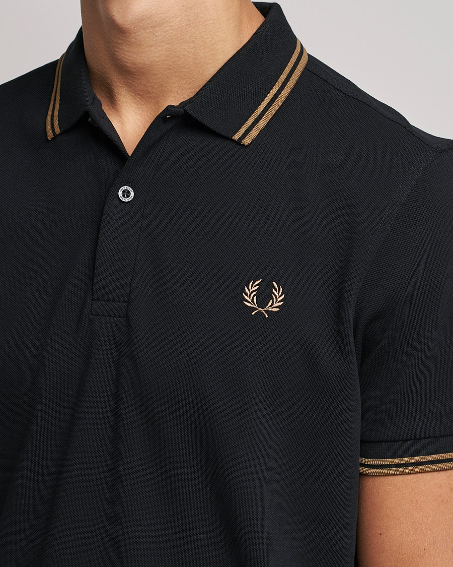 Herr | Pikéer | Fred Perry | Twin Tipped Shirt Black