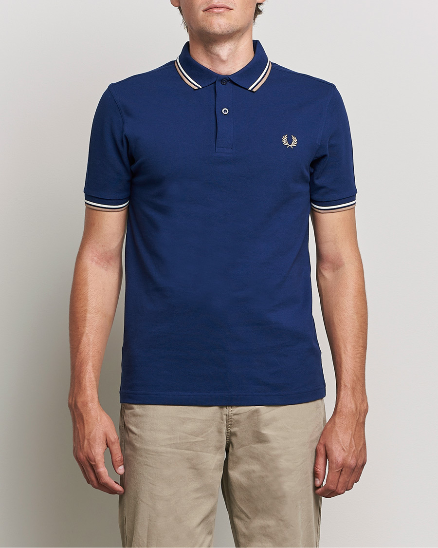 Herr | Pikéer | Fred Perry | Twin Tipped Shirt Navy