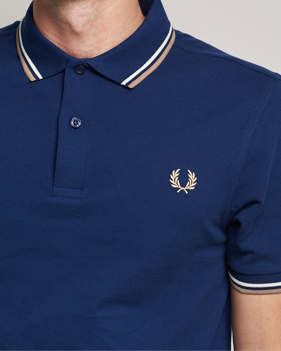 Herr | Pikéer | Fred Perry | Twin Tipped Shirt Navy