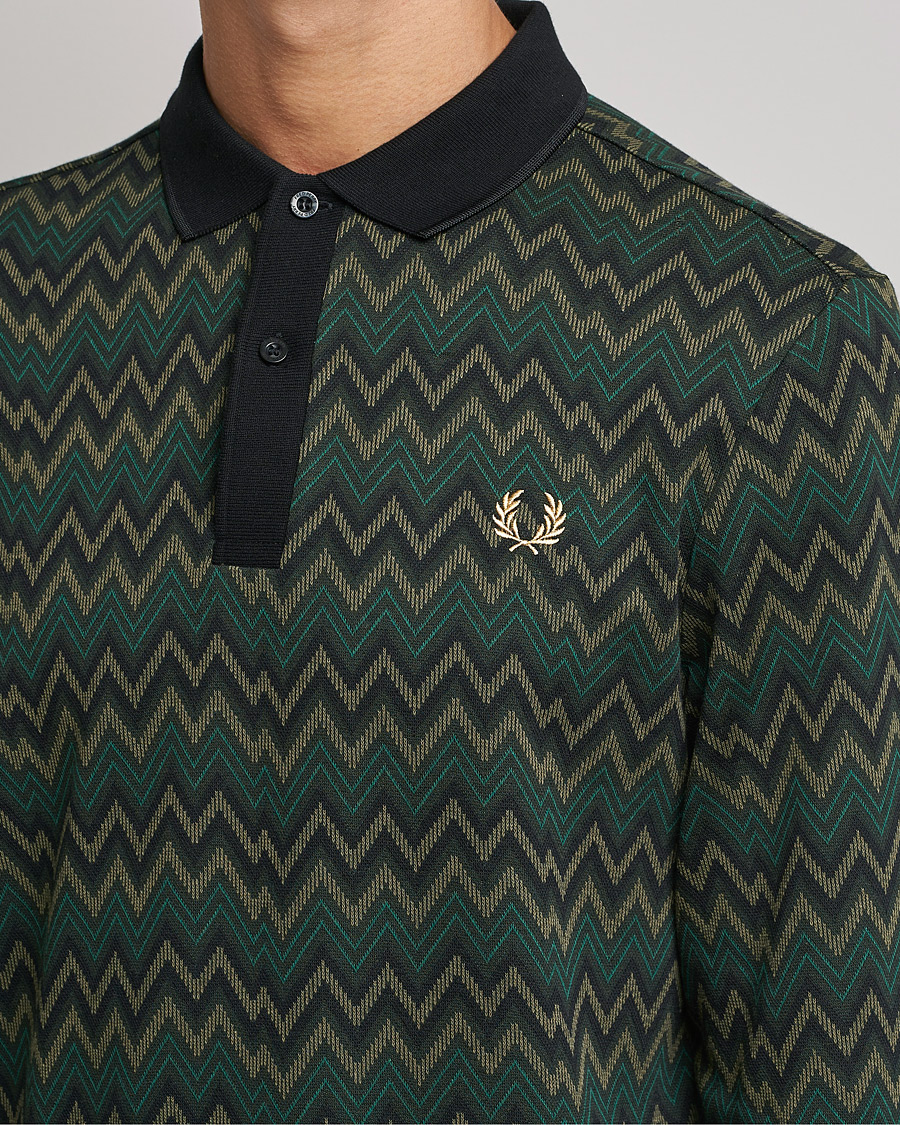 Herr | Tröjor | Fred Perry | Jaquard Polo Shirt Night Green