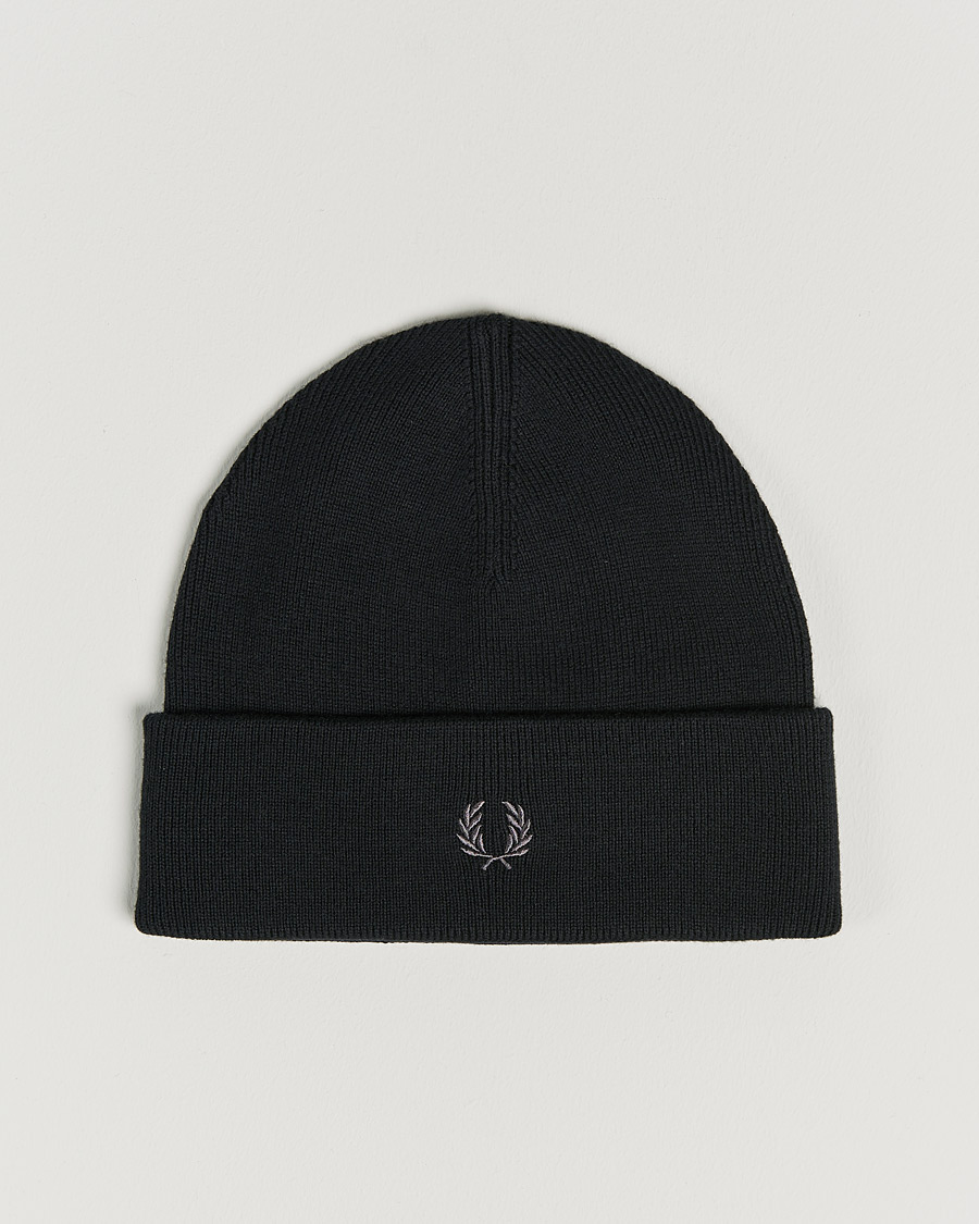Herr | Fred Perry Merino Wool Beanie Black | Fred Perry | Merino Wool Beanie Black