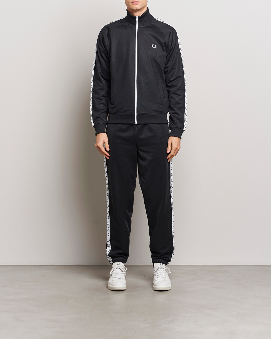Herr | Tröjor | Fred Perry | Taped Track Jacket Black