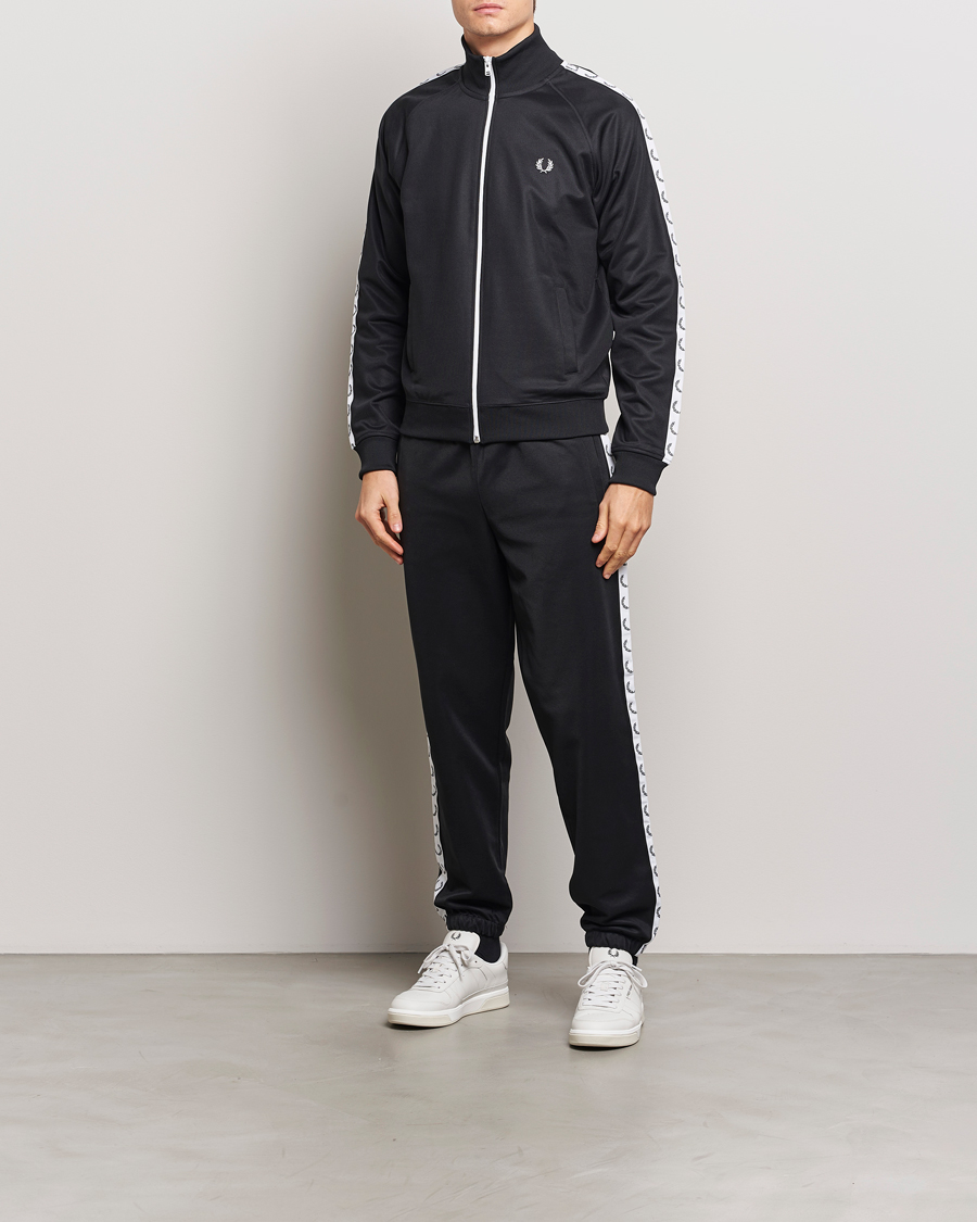 Herr | Byxor | Fred Perry | Taped Track Pants Black