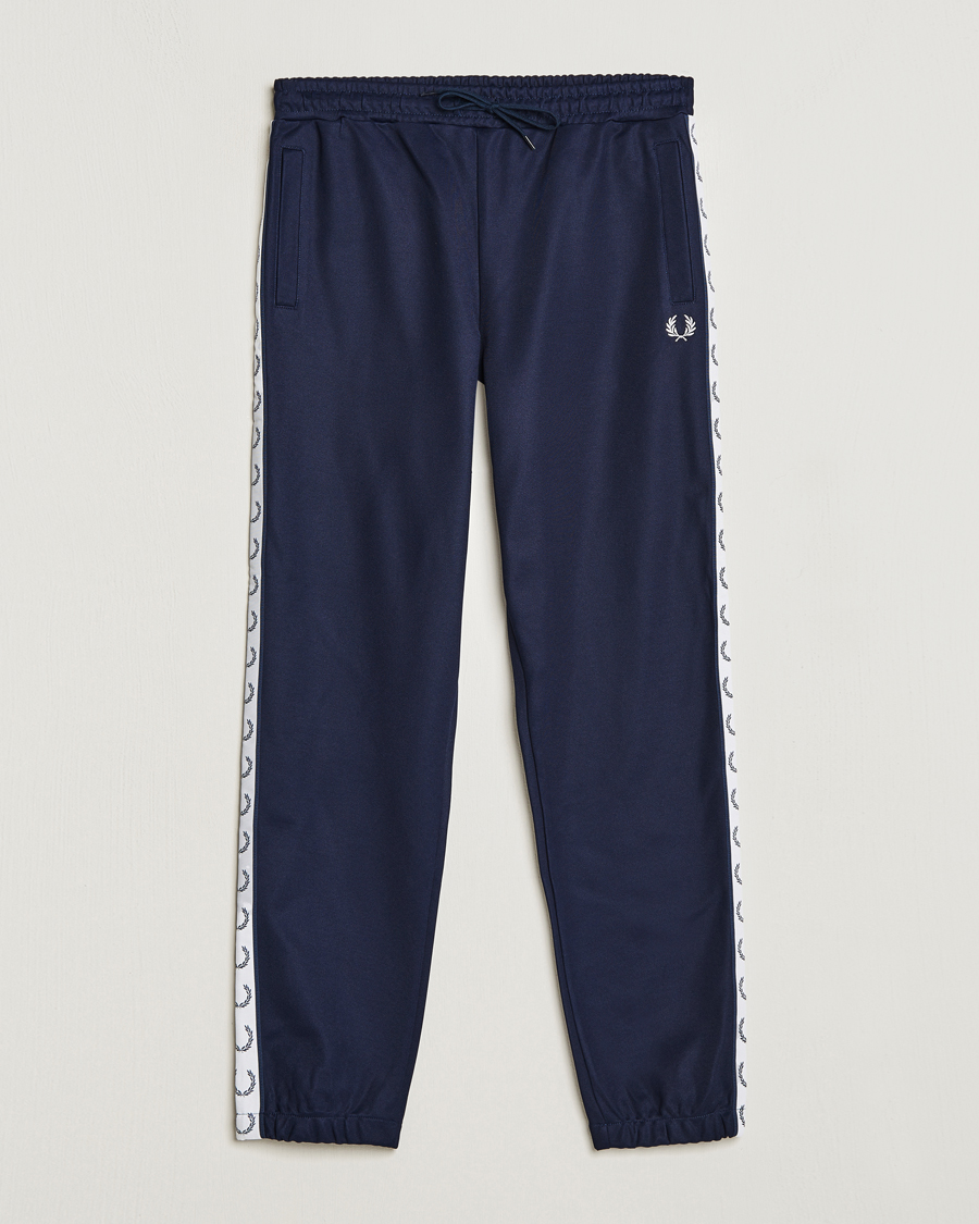 Herr | Byxor | Fred Perry | Taped Track Pants Carbon blue