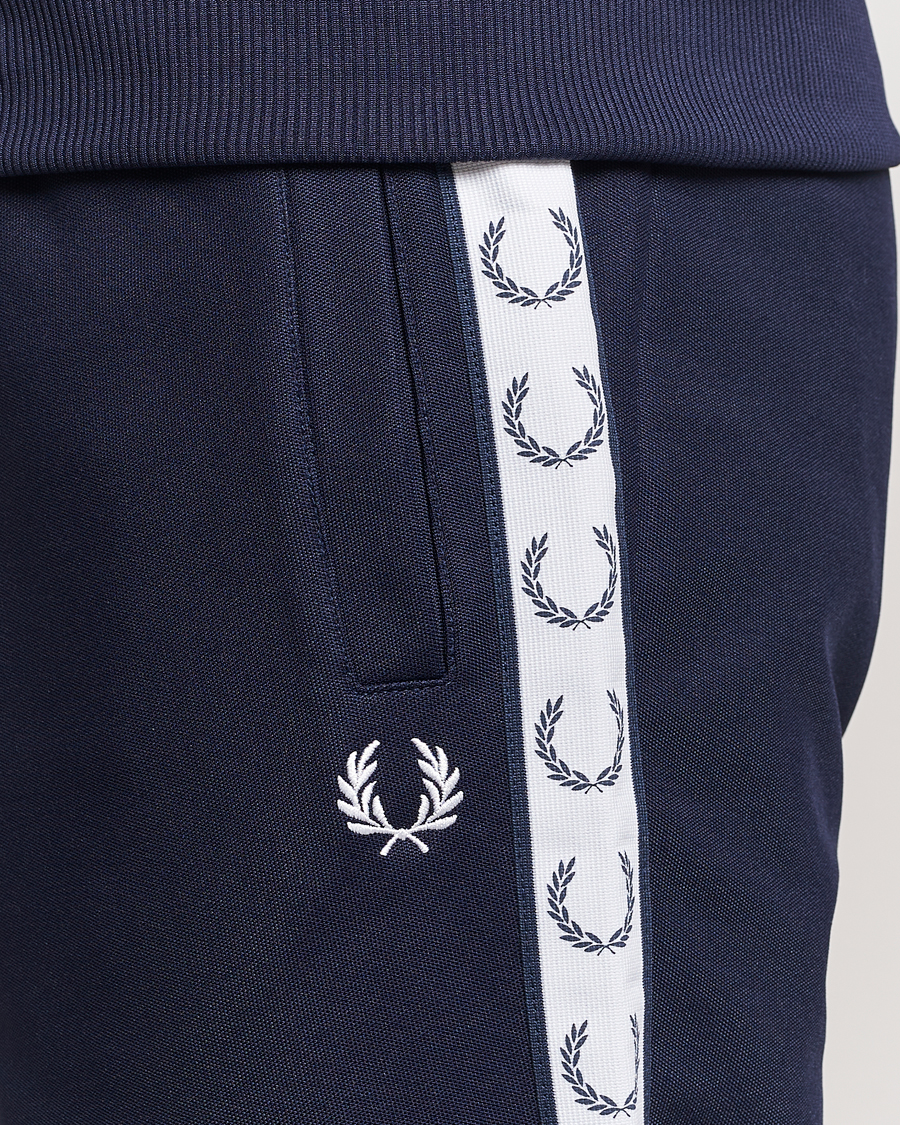 Herr | Byxor | Fred Perry | Taped Track Pants Carbon blue
