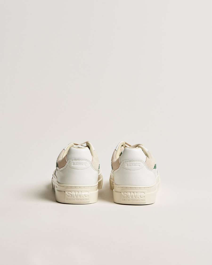 Herr | Stepney Workers Club Pearl S-Strike Leather Sneaker White Green | Stepney Workers Club | Pearl S-Strike Leather Sneaker White Green