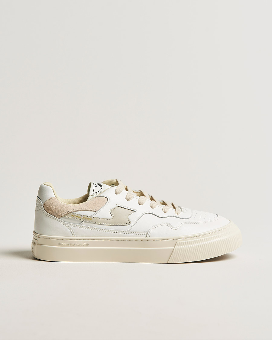 Herr | Stepney Workers Club Pearl S-Strike Leather Sneaker White Putty | Stepney Workers Club | Pearl S-Strike Leather Sneaker White Putty