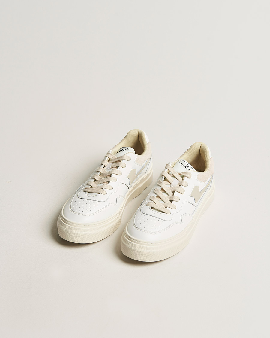 Herr | Stepney Workers Club Pearl S-Strike Leather Sneaker White Putty | Stepney Workers Club | Pearl S-Strike Leather Sneaker White Putty