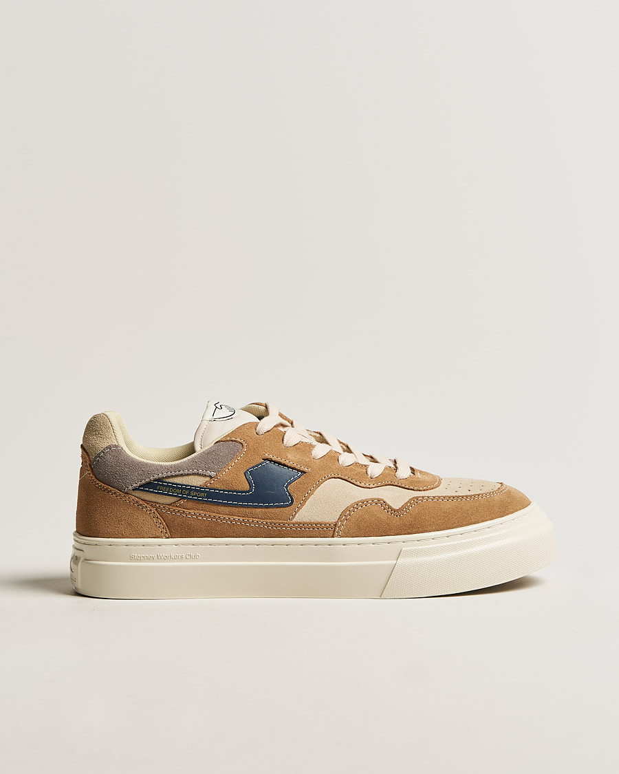 Herr | Stepney Workers Club Pearl S-Strike Suede Sneaker Earth/Navy | Stepney Workers Club | Pearl S-Strike Suede Sneaker Earth/Navy