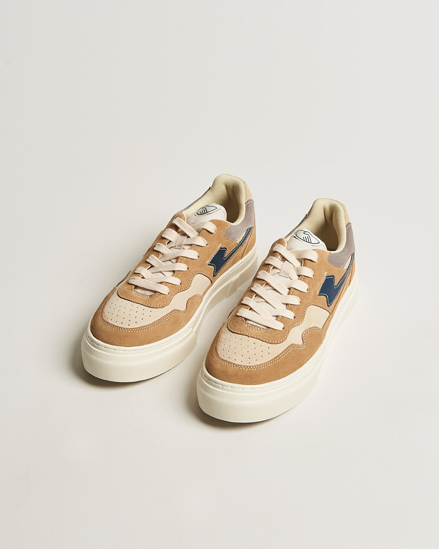 Herr | Stepney Workers Club Pearl S-Strike Suede Sneaker Earth/Navy | Stepney Workers Club | Pearl S-Strike Suede Sneaker Earth/Navy
