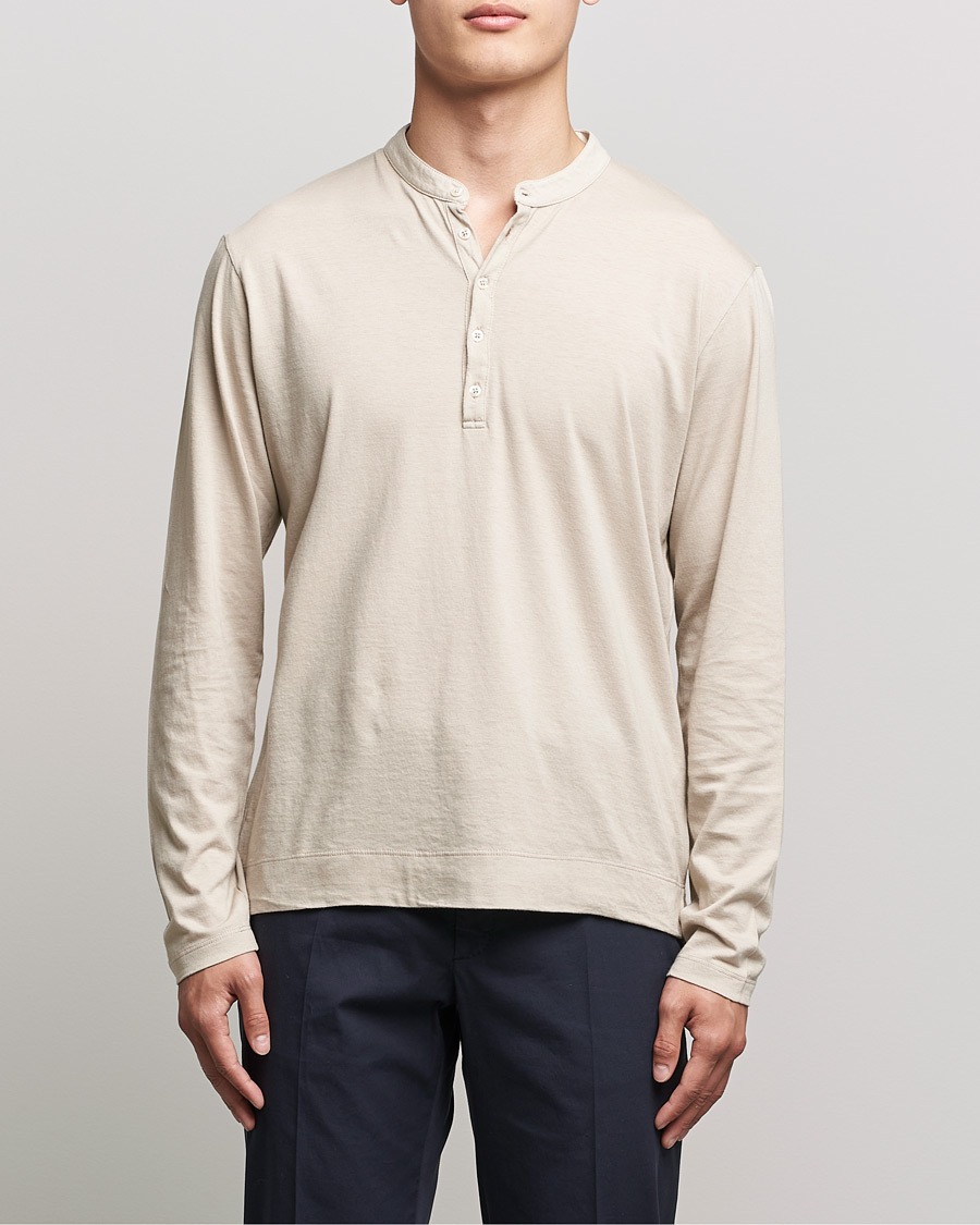 Herr | Tröjor | Massimo Alba | Hawai Cotton/Cashmere Henley Chalk