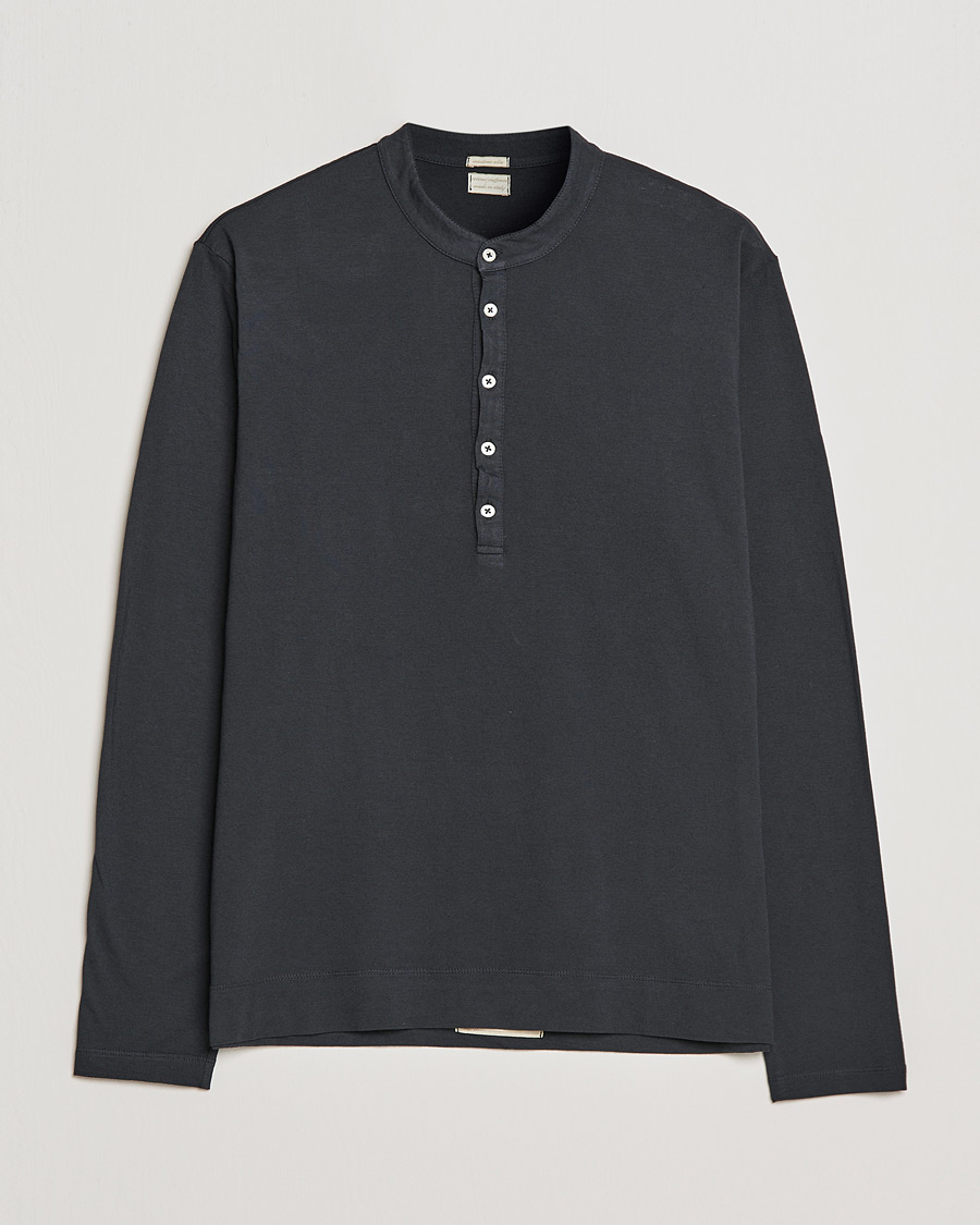 Herr | Tröjor | Massimo Alba | Hawai Cotton/Cashmere Henley Washed Black