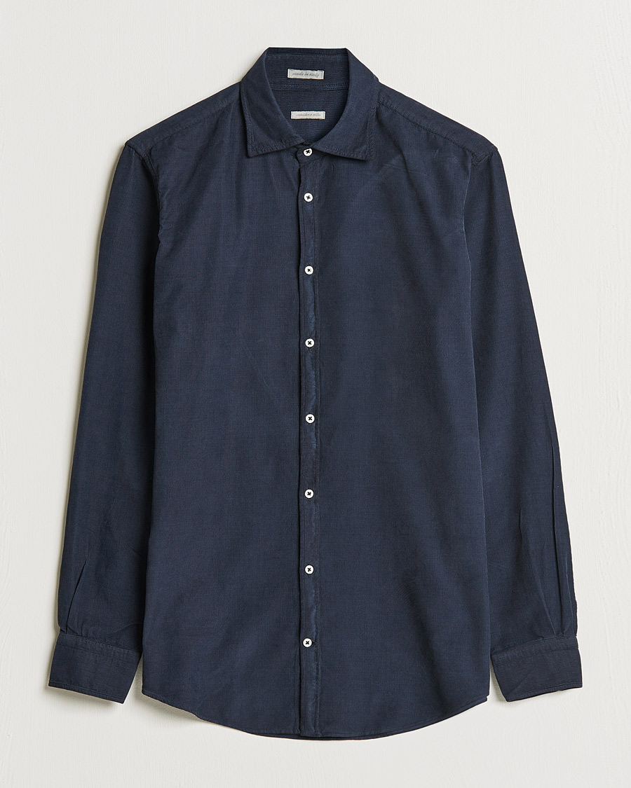 Herr | Skjortor | Massimo Alba | Genova Watercolor Shirt Navy