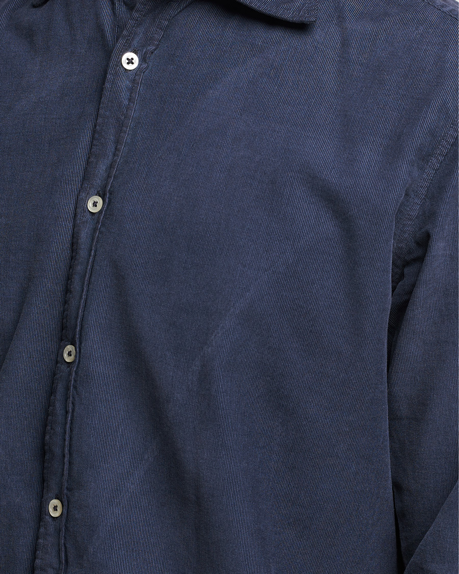 Herr | Skjortor | Massimo Alba | Genova Watercolor Shirt Navy