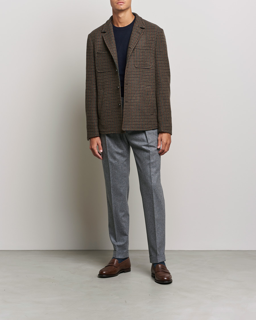 Herr | Jackor | Massimo Alba | Soft Tweed Jacket Bosco Check