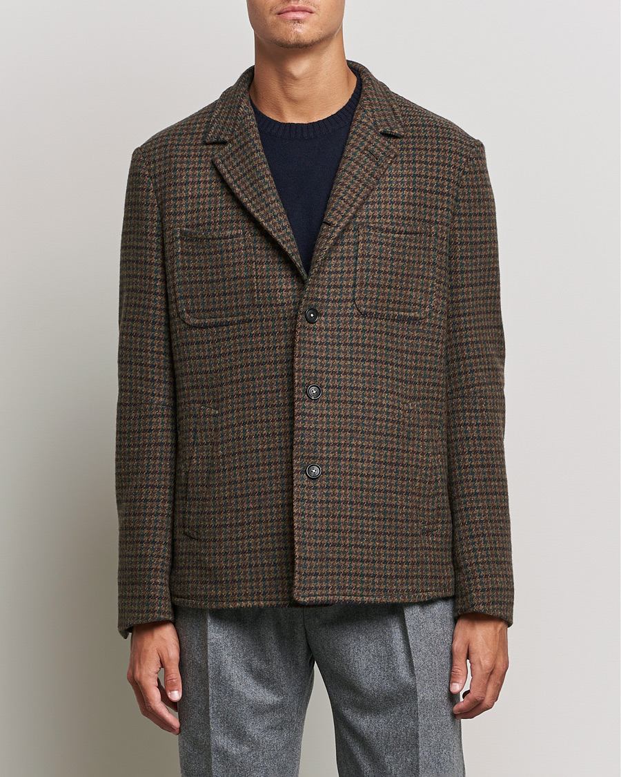 Herr | Jackor | Massimo Alba | Soft Tweed Jacket Bosco Check