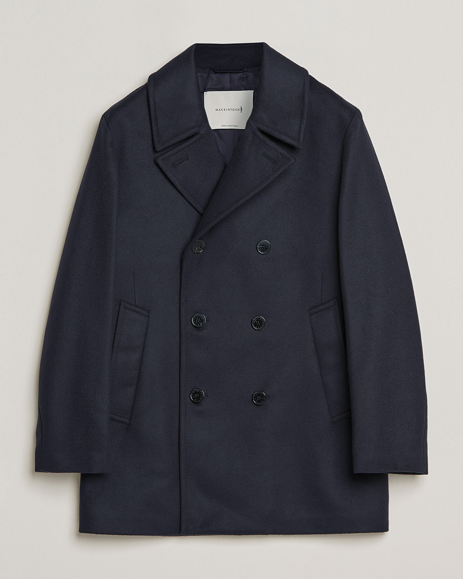 Herr | Jackor | Mackintosh | Dalton Wool/Cashmere Peacoat Navy