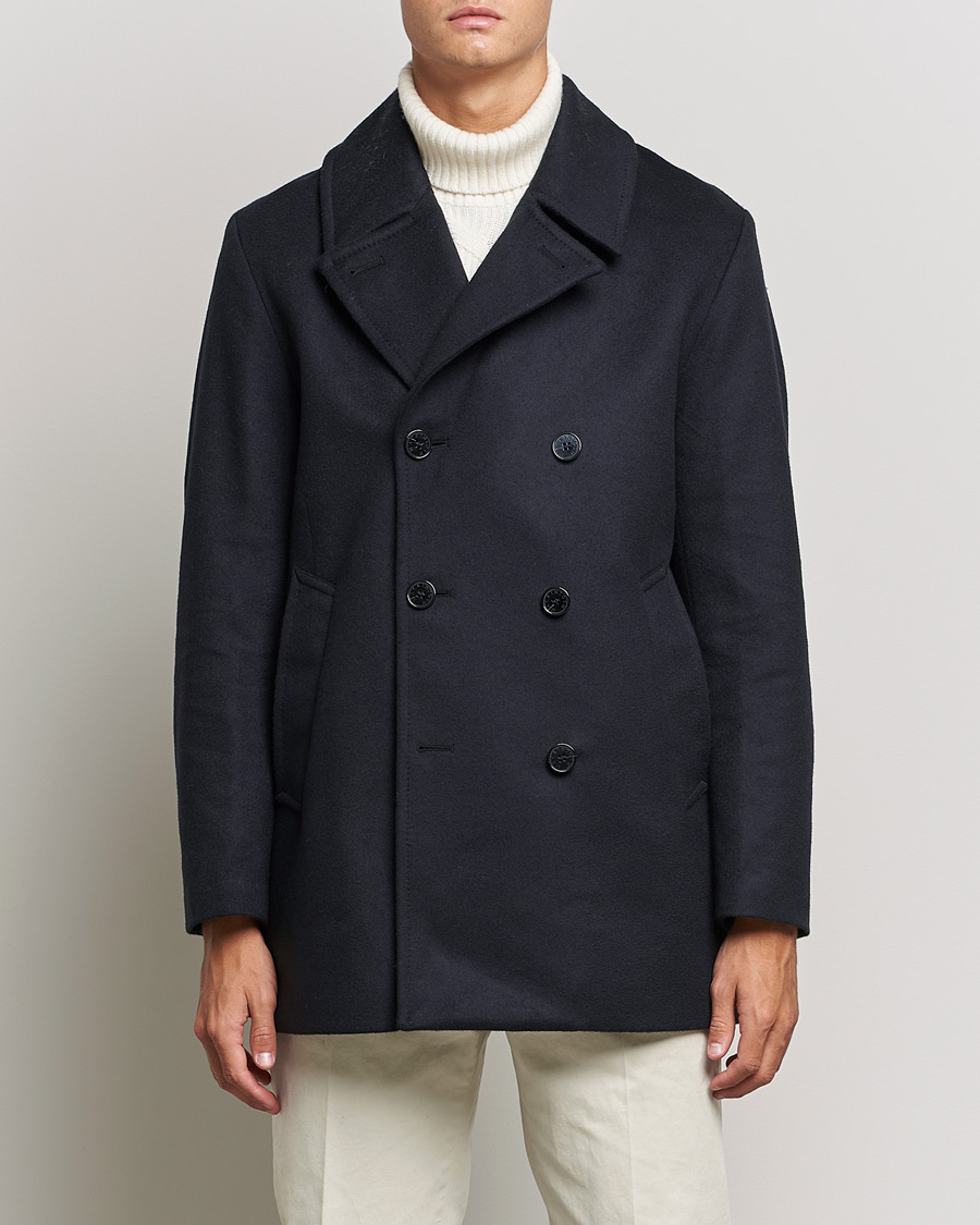 Herr | Skepparkavajer | Mackintosh | Dalton Wool/Cashmere Peacoat Navy