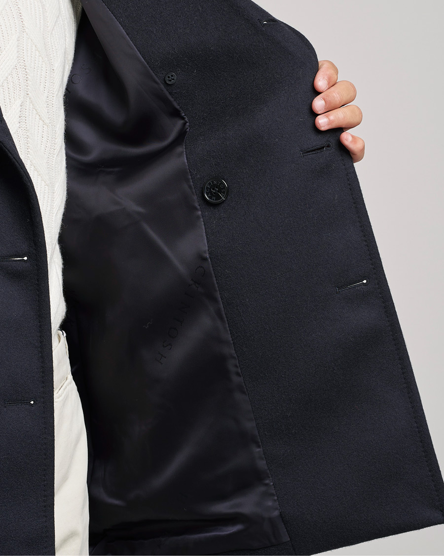 Herr | Jackor | Mackintosh | Dalton Wool/Cashmere Peacoat Navy