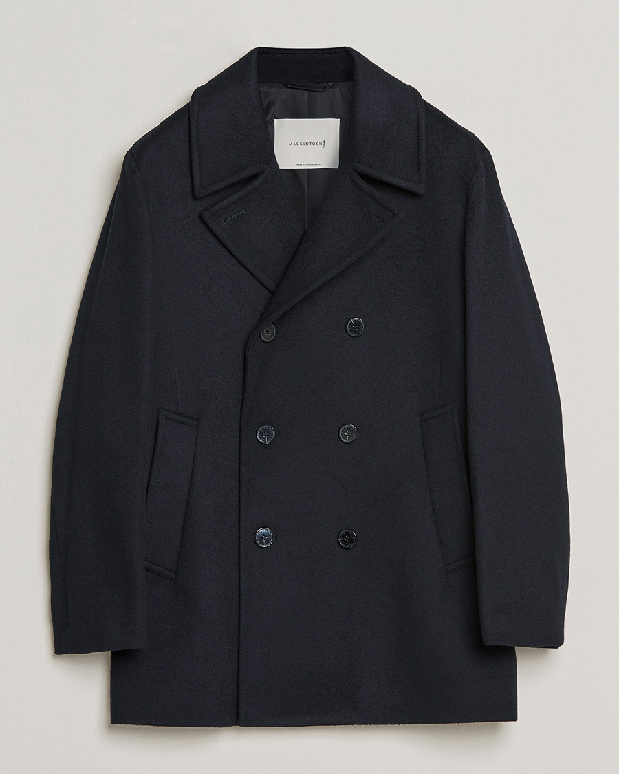 Herr | Jackor | Mackintosh | Dalton Wool/Cashmere Peacoat Black