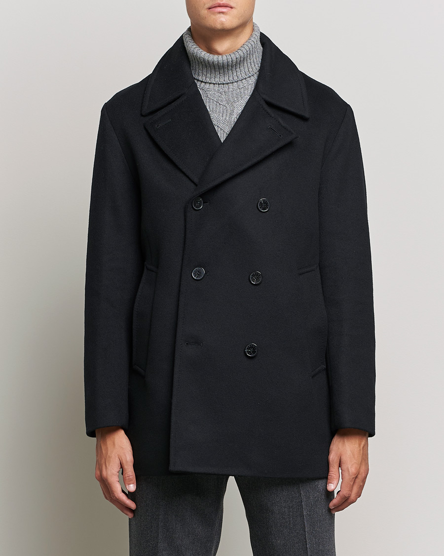 Herr | Skepparkavajer | Mackintosh | Dalton Wool/Cashmere Peacoat Black