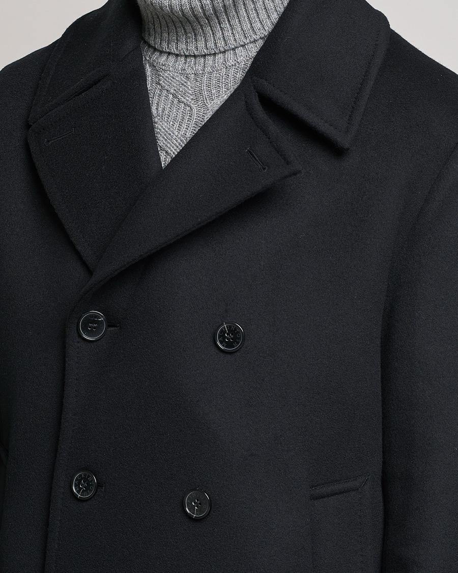 Herr | Jackor | Mackintosh | Dalton Wool/Cashmere Peacoat Black