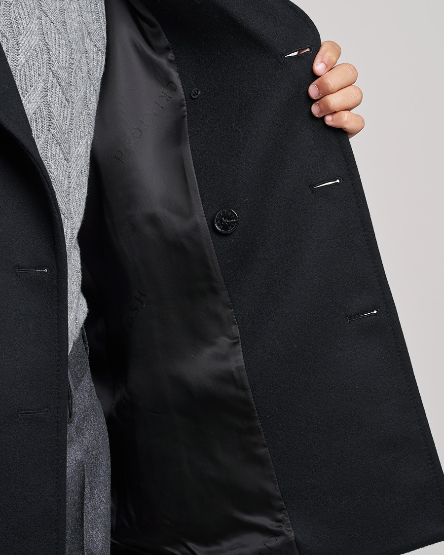 Herr | Jackor | Mackintosh | Dalton Wool/Cashmere Peacoat Black