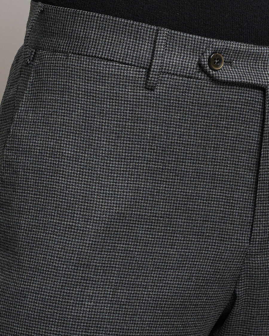 Herr | Byxor | PT01 | Slim Fit Glencheck Wool Trousers Medium Grey