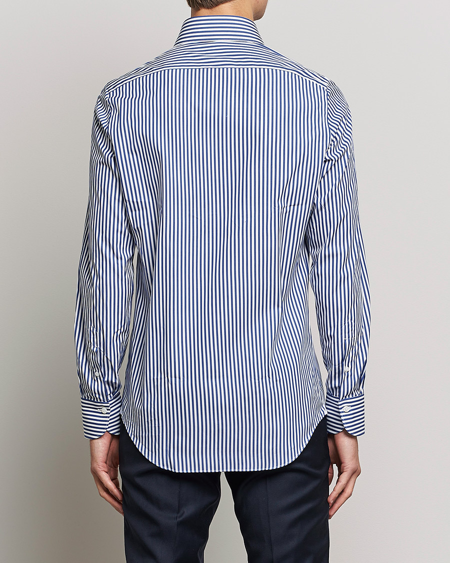 Herr | Skjortor | Finamore Napoli | Milano Slim Dress Shirt Blue Stripe