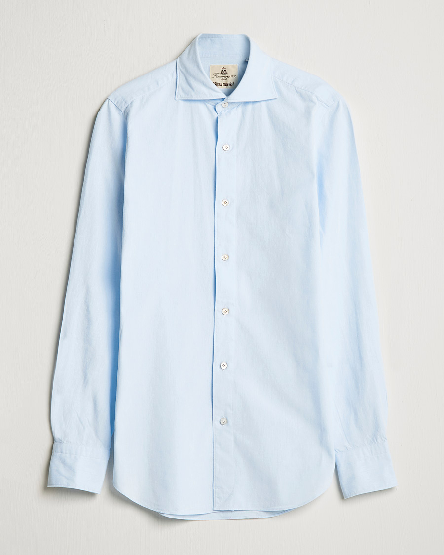 Herr | Skjortor | Finamore Napoli | Tokyo Slim Original Chambray Shirt Light Blue