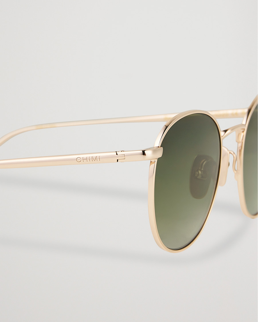 Herr | CHIMI Round Polarized Sunglasses Gold/Green | CHIMI | Round Polarized Sunglasses Gold/Green
