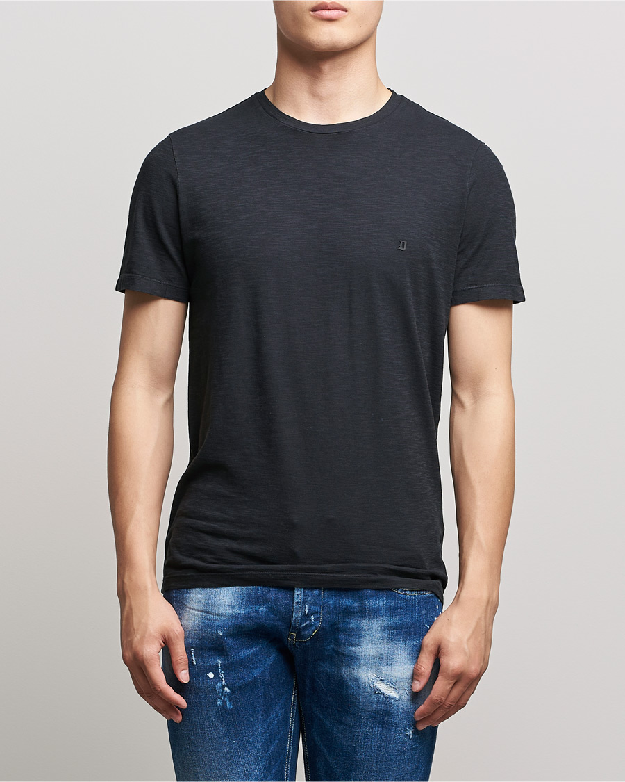 Herr | T-Shirts | Dondup | Cotton Slub Tee Black