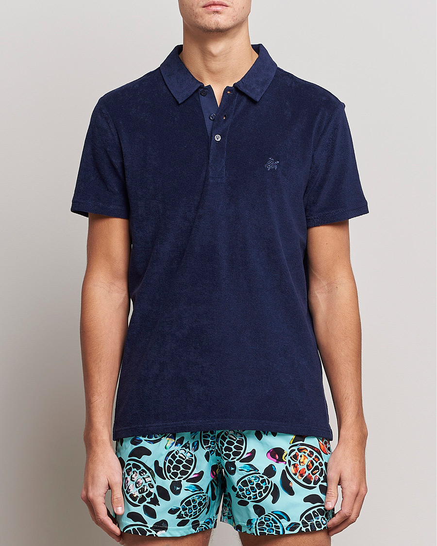 Herr | Kortärmade skjortor | Vilebrequin | Phoenix Terry Shirt Bleu Marine