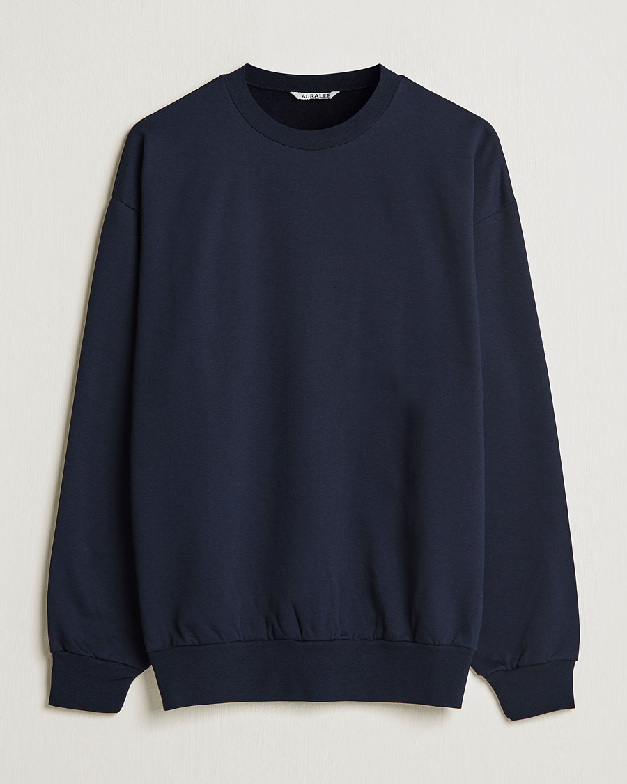 Herr | Tröjor | Auralee | High Gauge Sweatshirt Navy