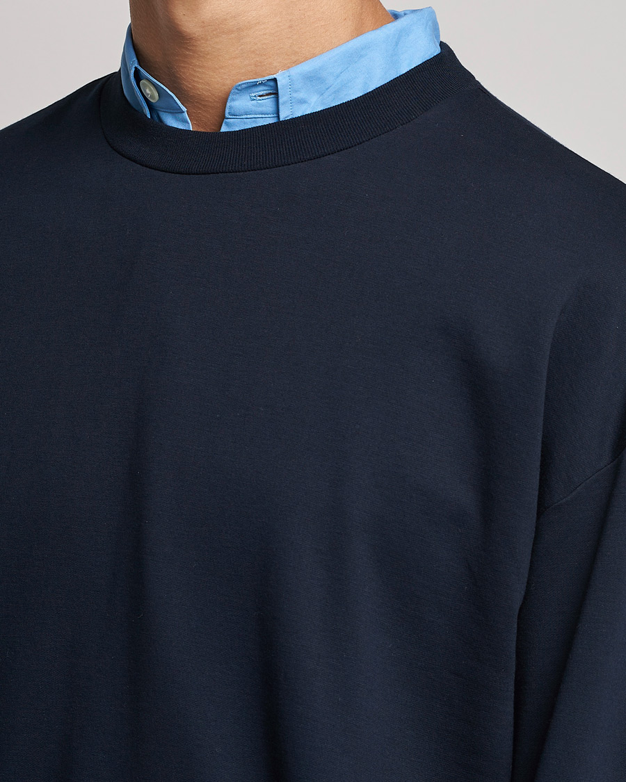 Herr | Tröjor | Auralee | High Gauge Sweatshirt Navy
