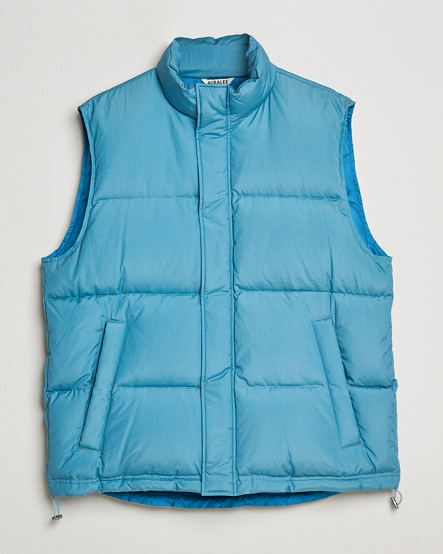 Herr | Jackor | Auralee | Suvin Down Vest Cerulean Blue