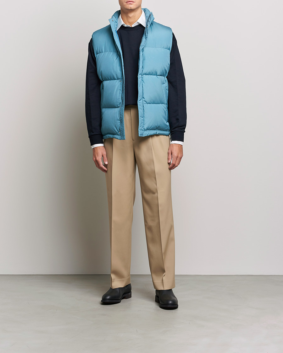 Herr | Jackor | Auralee | Suvin Down Vest Cerulean Blue