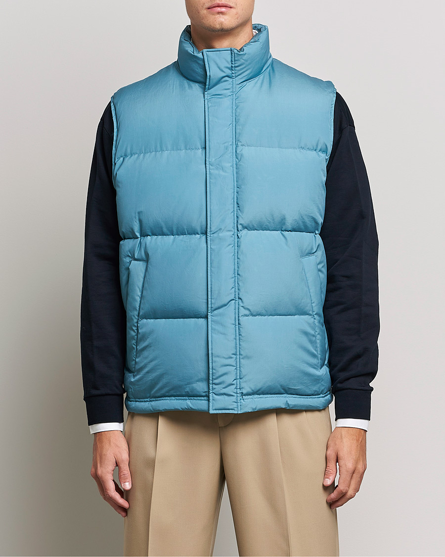 Herr | Jackor | Auralee | Suvin Down Vest Cerulean Blue