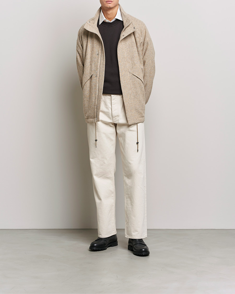 Herr | Jackor | Auralee | Light Tweed Zip Blouson Beige