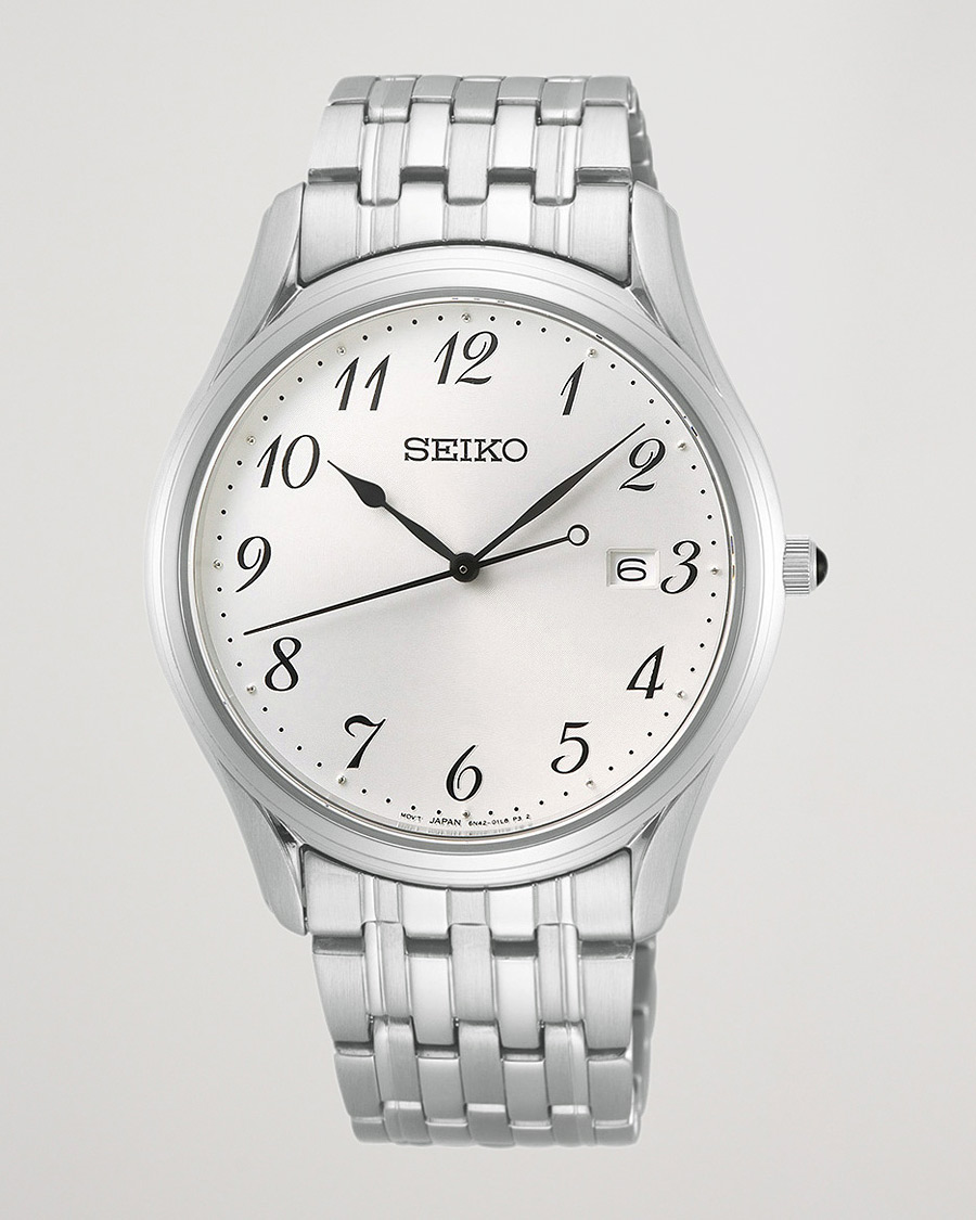 Herr |  | Seiko | Classic Date 39mm Steel White Dial