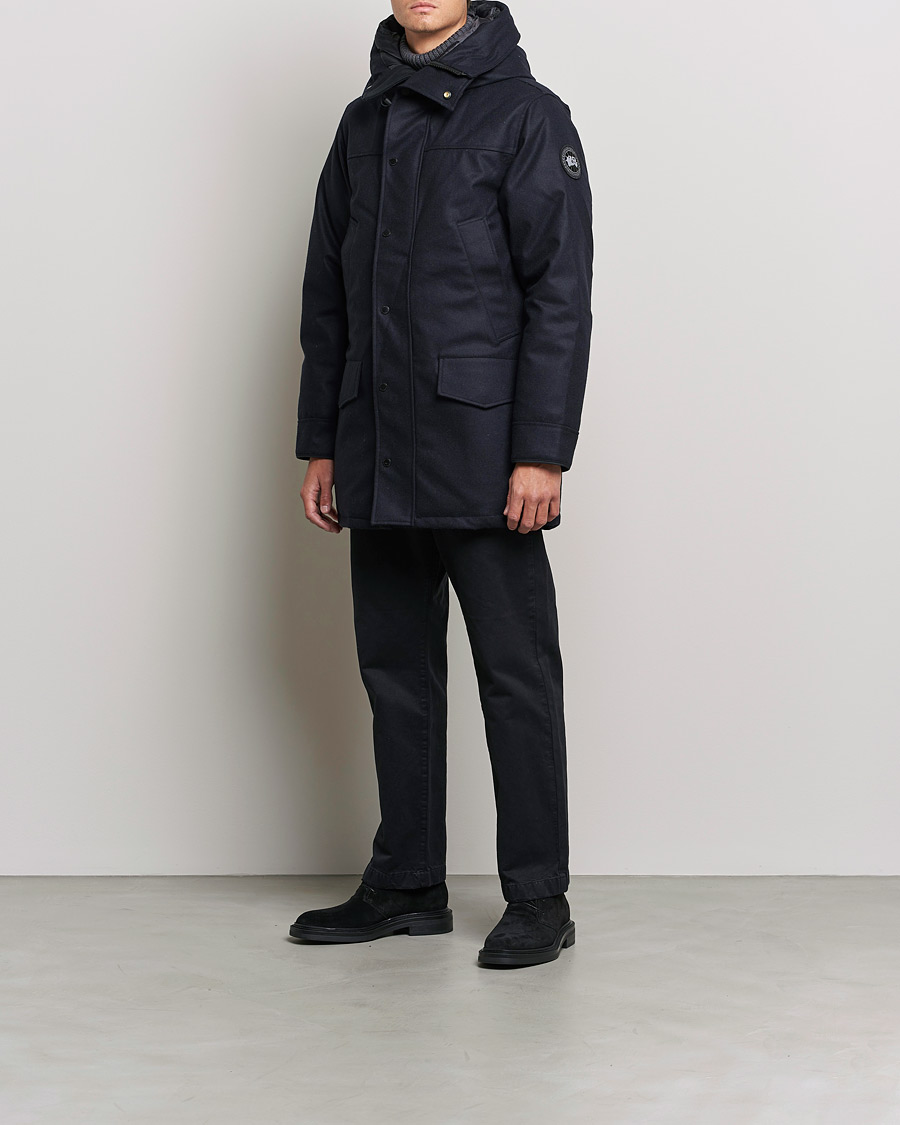 Herr | Jackor | Canada Goose Black Label | Canada Goose Langford Wool Parka Atlantic Navy Melange