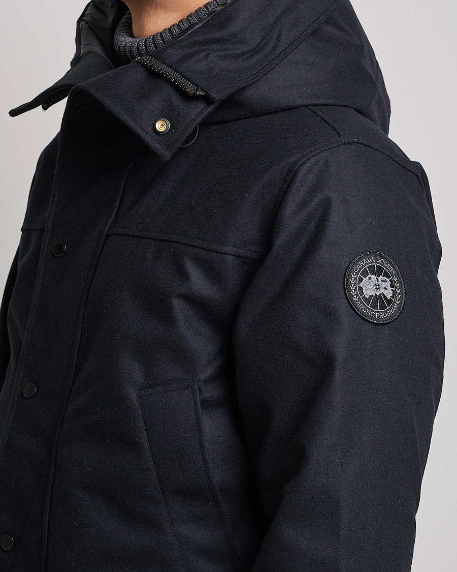 Herr | Jackor | Canada Goose Black Label | Canada Goose Langford Wool Parka Atlantic Navy Melange