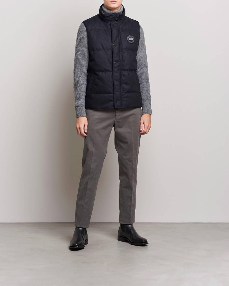 Herr | Västar | Canada Goose Black Label | Canada Goose Garson Wool Vest Atlantic Navy Melange