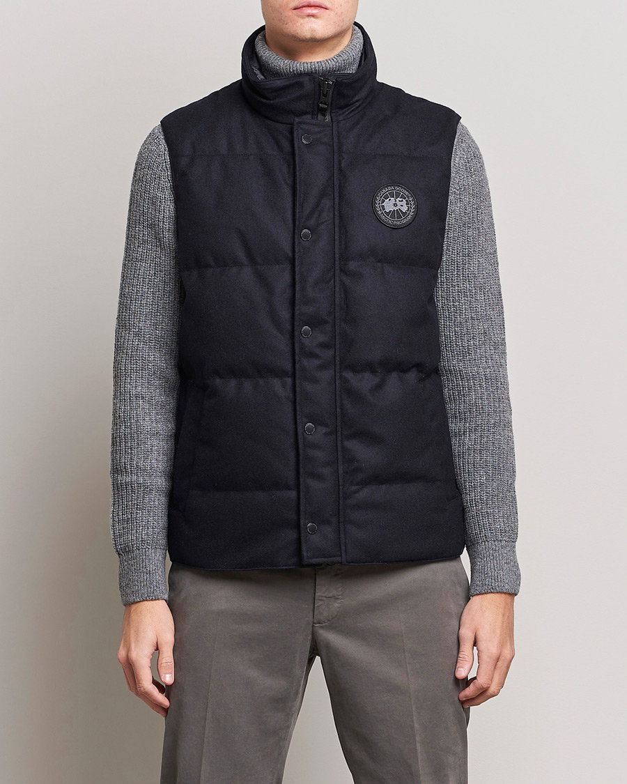 Herr | Västar | Canada Goose Black Label | Canada Goose Garson Wool Vest Atlantic Navy Melange