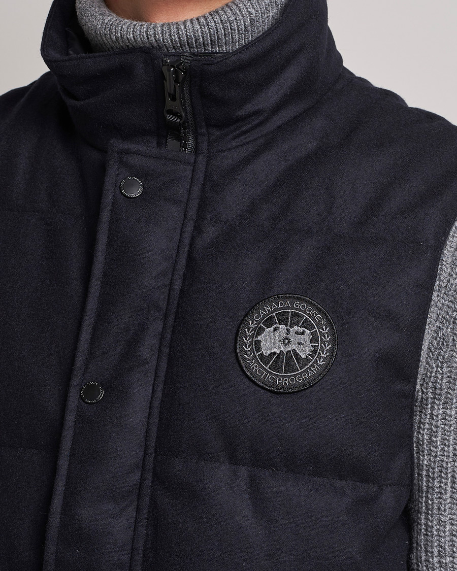 Herr | Västar | Canada Goose Black Label | Canada Goose Garson Wool Vest Atlantic Navy Melange