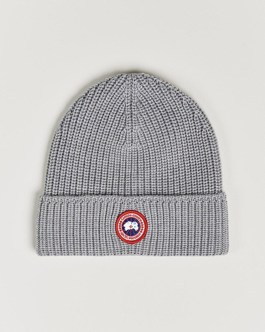 Herr | Canada Goose Arctic Disc Rib Toque Heather Grey | Canada Goose | Arctic Disc Rib Toque Heather Grey